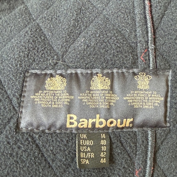 Barbour Women's Quilted Utility Jacket in Red sz14 - Picture 5 of 5